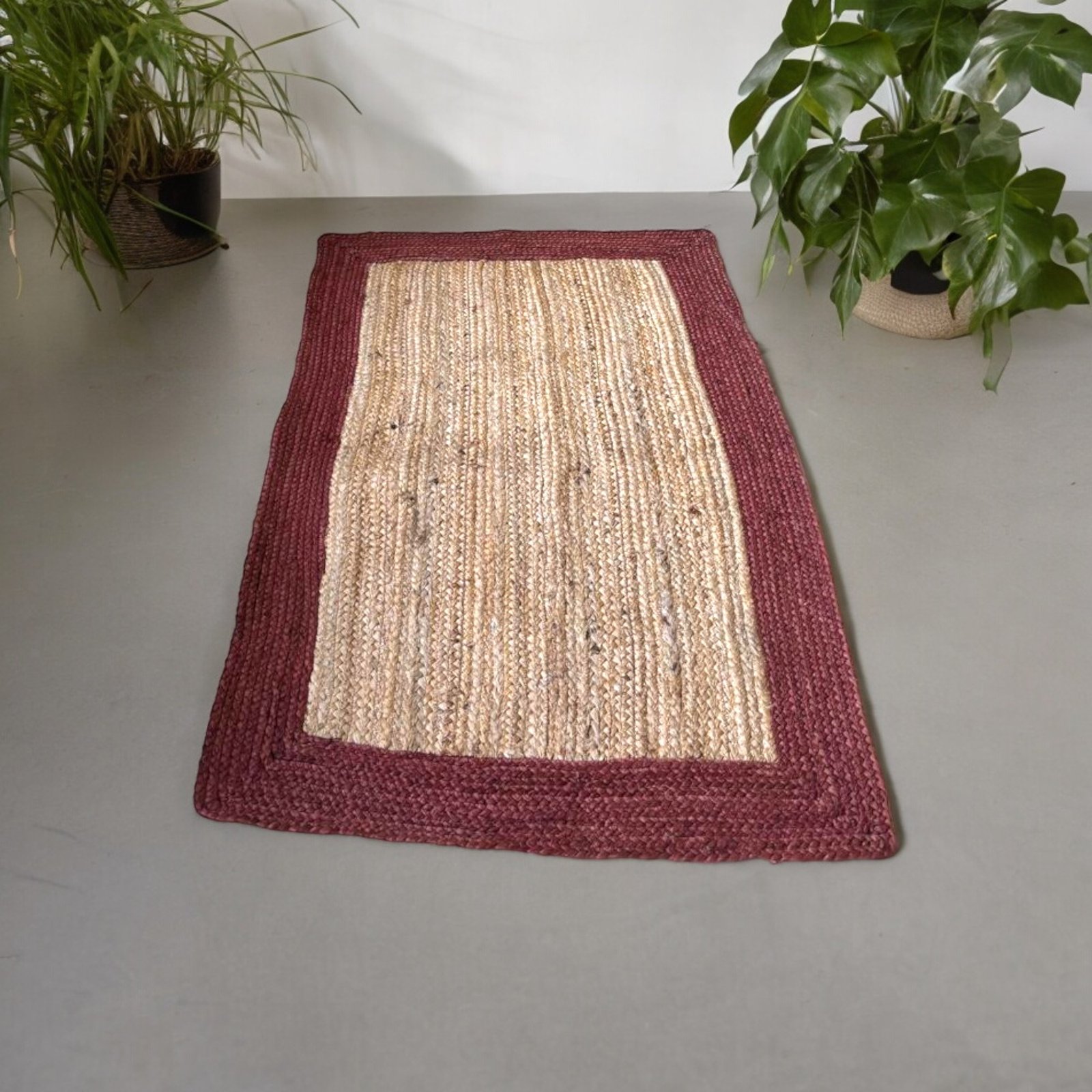 maroon jute rug Jute Rugs for bedroom
